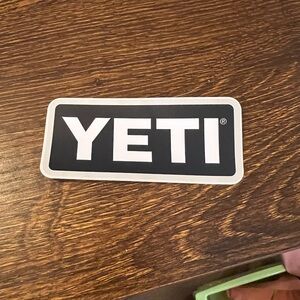 YETI Black and White Logo Sticker